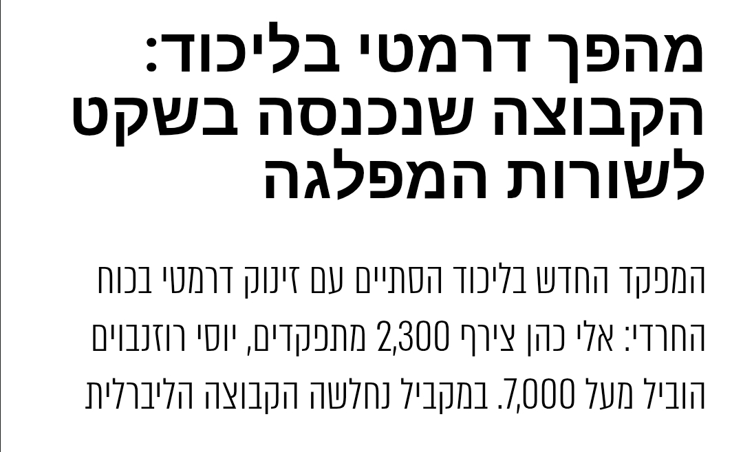 הבלוף של החרדים בליכוד נחשף