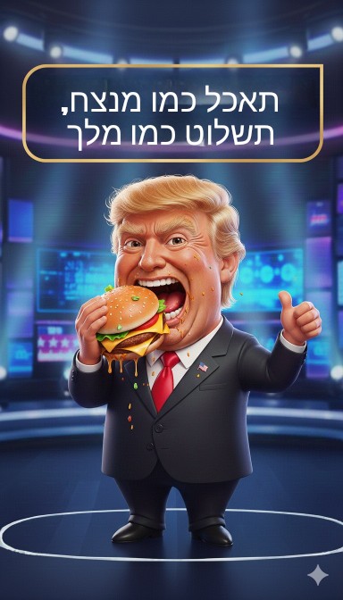 טראמפ - מנהיג אמיתי, בלי בולשיט! 🍔🇺🇸