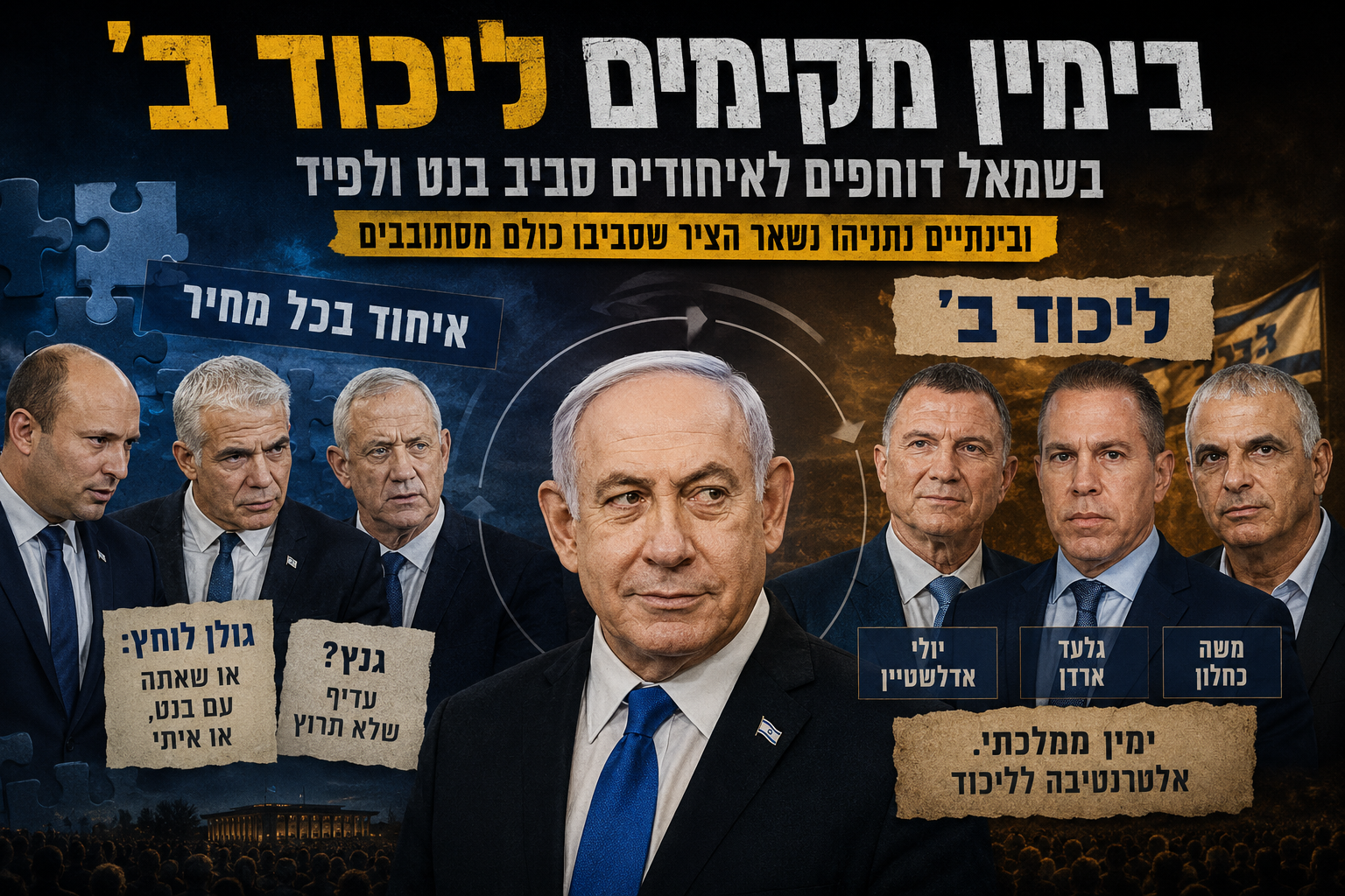 הפחד בשמאל, הפיצול בימין: כולם רצים למרכז הכובד החדש