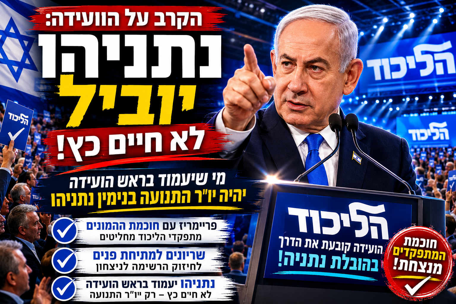 לא חיים כץ – נתניהו ינהל את הוועידה
